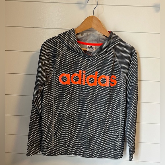 Adidas Hooded Sweatshirt - Boys Large